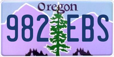 OR license plate 982EBS