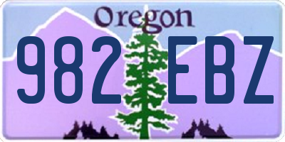 OR license plate 982EBZ