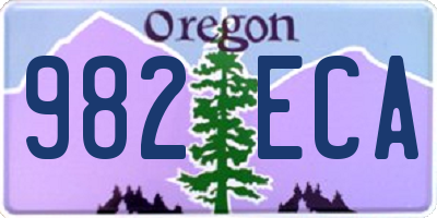 OR license plate 982ECA