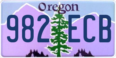 OR license plate 982ECB