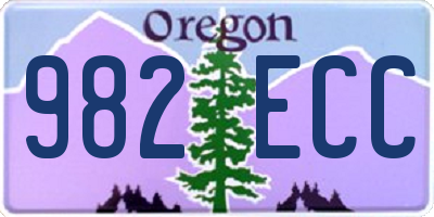 OR license plate 982ECC