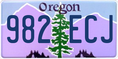 OR license plate 982ECJ