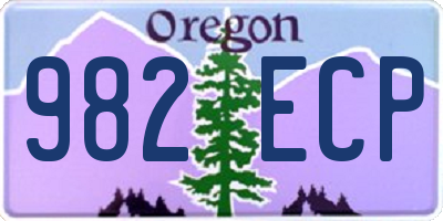 OR license plate 982ECP
