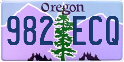 OR license plate 982ECQ