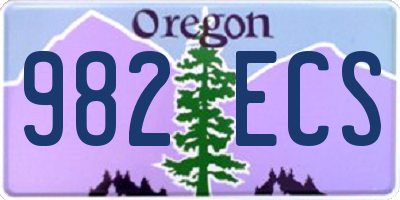 OR license plate 982ECS