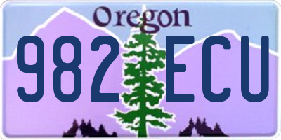 OR license plate 982ECU