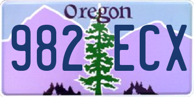 OR license plate 982ECX