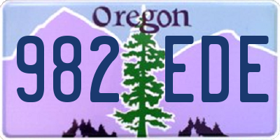 OR license plate 982EDE