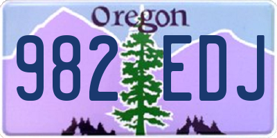 OR license plate 982EDJ