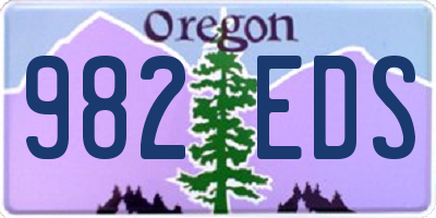 OR license plate 982EDS