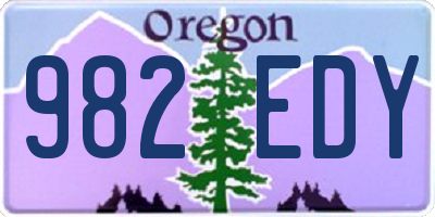 OR license plate 982EDY
