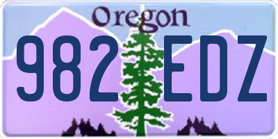OR license plate 982EDZ