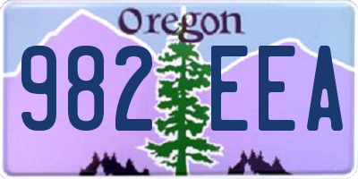 OR license plate 982EEA