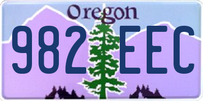OR license plate 982EEC