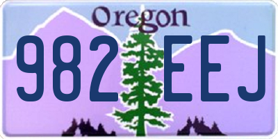 OR license plate 982EEJ