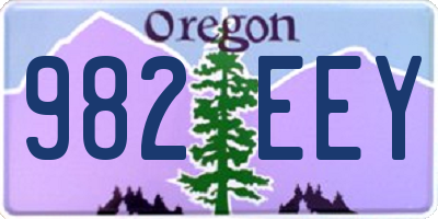 OR license plate 982EEY