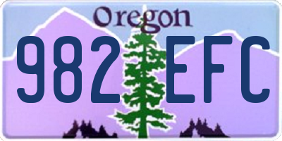 OR license plate 982EFC