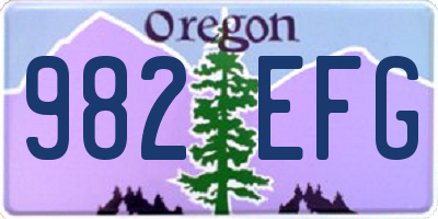 OR license plate 982EFG