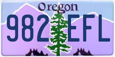 OR license plate 982EFL