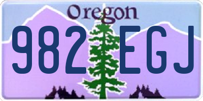 OR license plate 982EGJ