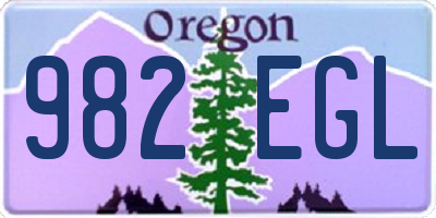 OR license plate 982EGL