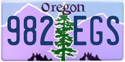 OR license plate 982EGS