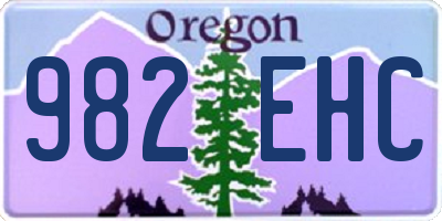 OR license plate 982EHC
