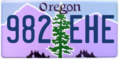 OR license plate 982EHE
