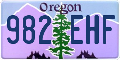 OR license plate 982EHF