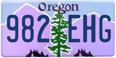 OR license plate 982EHG
