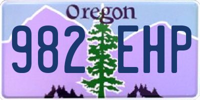 OR license plate 982EHP