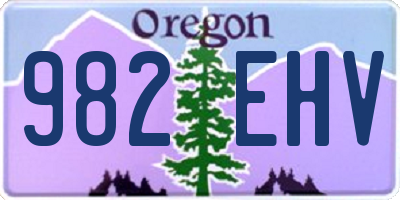 OR license plate 982EHV