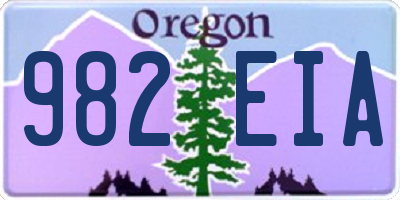 OR license plate 982EIA