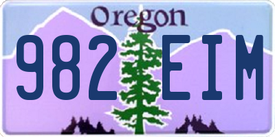 OR license plate 982EIM