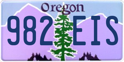 OR license plate 982EIS
