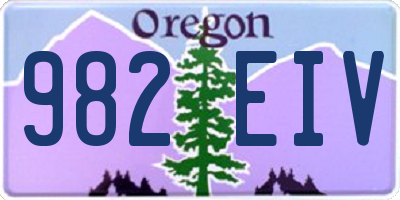 OR license plate 982EIV