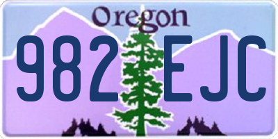 OR license plate 982EJC