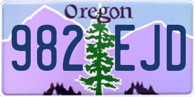 OR license plate 982EJD