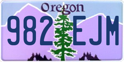 OR license plate 982EJM