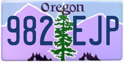 OR license plate 982EJP