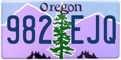 OR license plate 982EJQ