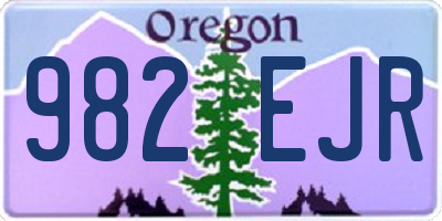 OR license plate 982EJR