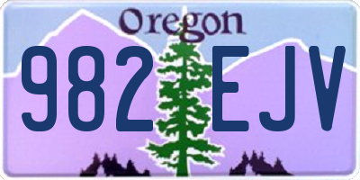 OR license plate 982EJV