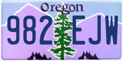 OR license plate 982EJW