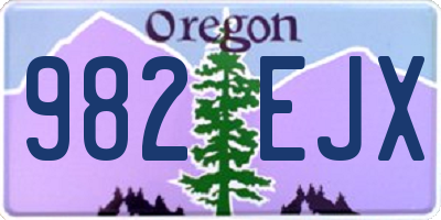 OR license plate 982EJX