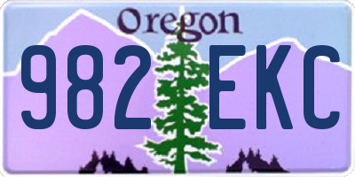 OR license plate 982EKC