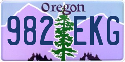 OR license plate 982EKG