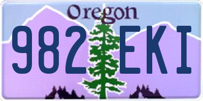 OR license plate 982EKI