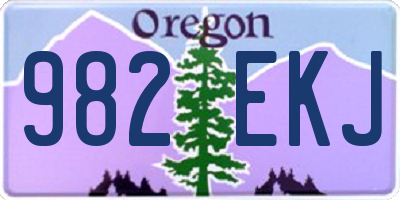 OR license plate 982EKJ