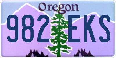 OR license plate 982EKS